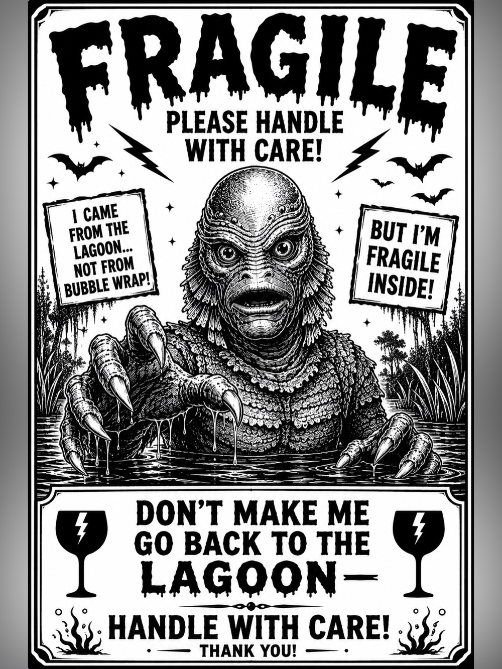Fragile Lagoon Monster 50 count 4x6